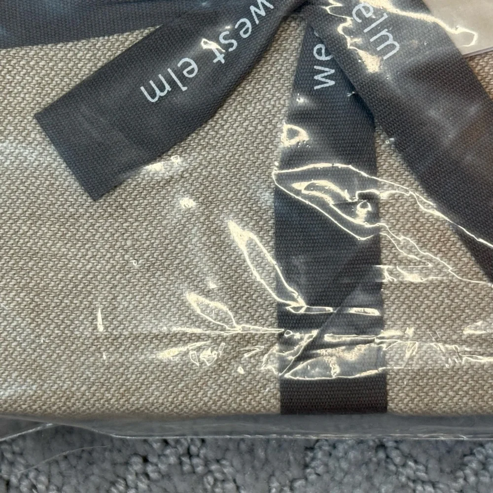 West Elm Hemp Cotton King Sham Desert Flax NWT